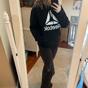 Reebok Black and White Logo Hoodie